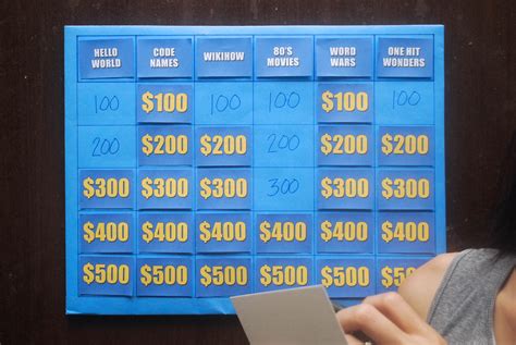 Create your own Jeopardy game and play with your friends.